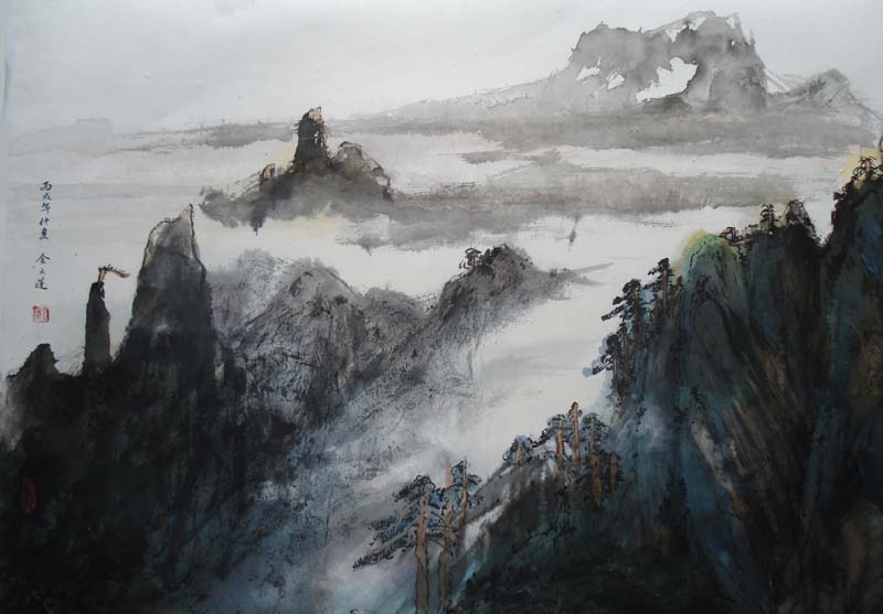 Inspiration from Yellow Mountain-I. A misty morning on the iconic mountain range.